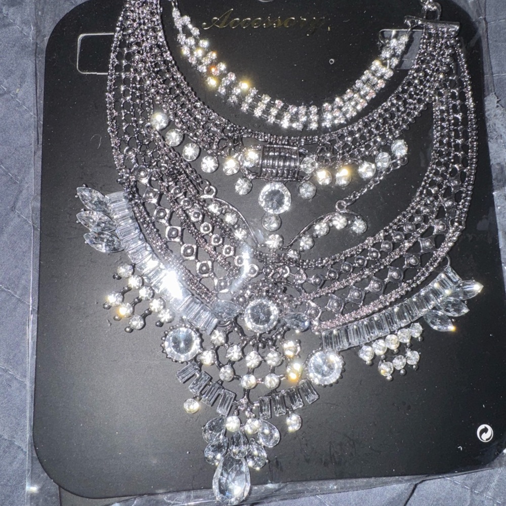 Elegant Silver Statement Necklace